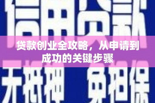 南投贷款创业全攻略，从申请到成功的关键步骤