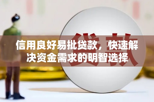 南投信用良好易批贷款，快速解决资金需求的明智选择