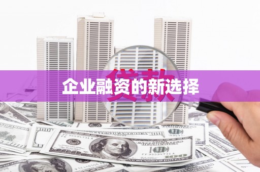 南投企业融资的新选择