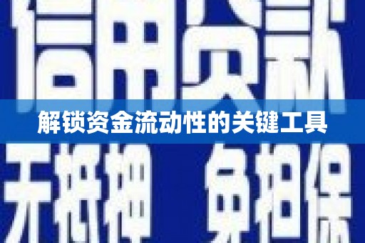 南投解锁资金流动性的关键工具