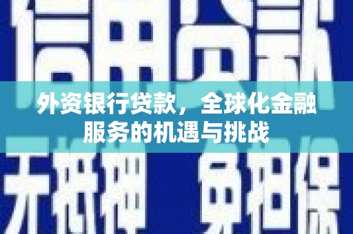 南投外资银行贷款，全球化金融服务的机遇与挑战