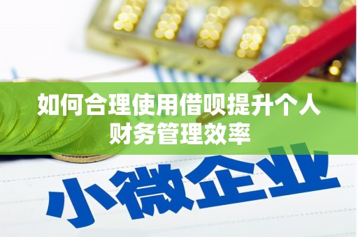 南投如何合理使用借呗提升个人财务管理效率
