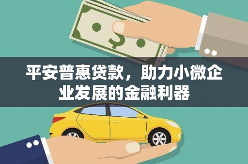 南投平安普惠贷款，助力小微企业发展的金融利器