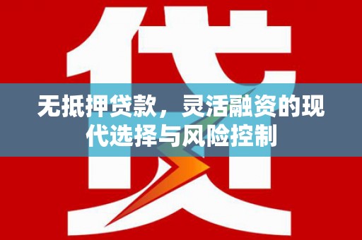 南投无抵押贷款，灵活融资的现代选择与风险控制