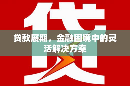 南投贷款展期，金融困境中的灵活解决方案