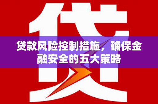 南投贷款风险控制措施，确保金融安全的五大策略