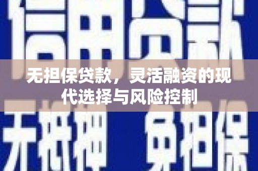 南投无担保贷款，灵活融资的现代选择与风险控制