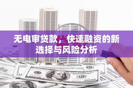 南投无电审贷款，快速融资的新选择与风险分析