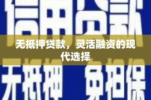 南投无抵押贷款，灵活融资的现代选择