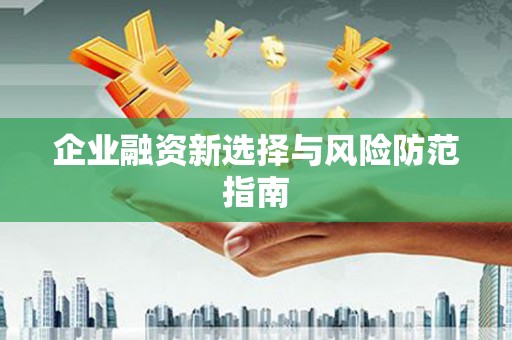 南投企业融资新选择与风险防范指南