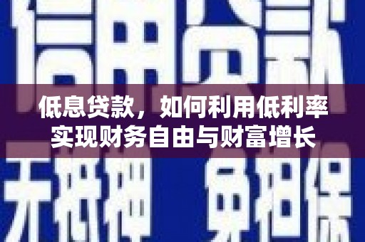 南投低息贷款，如何利用低利率实现财务自由与财富增长