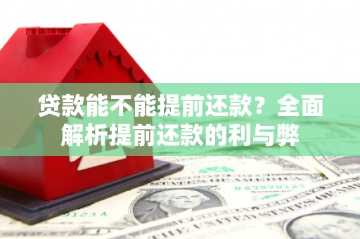 南投贷款能不能提前还款？全面解析提前还款的利与弊