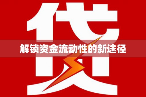 南投解锁资金流动性的新途径